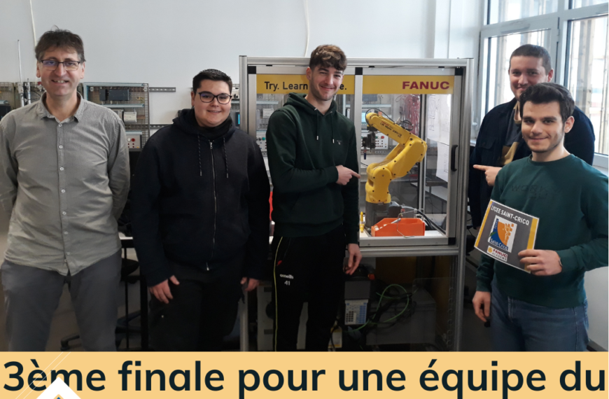 Olympiades FANUC 2022 – 3ème finale pour le lycée Saint-Cricq